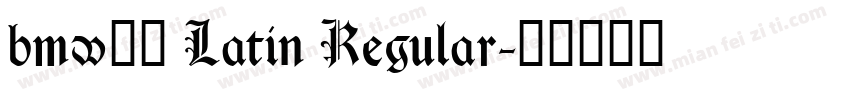 bmw字体 Latin Regular字体转换